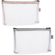 2PCS Mini Makeup Bag,Zipper Mesh Makeup Bags,Pocket Cosmetic Bag,Portable Sma...
