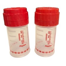 Vintage Playtex Nurser Drop In Baby Bottle Flat Top Trains 4oz Red Top 94 98