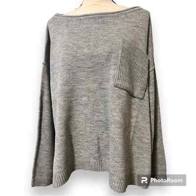 チコ 11 へ Pink Lily size small women's oversized grey sweater with front