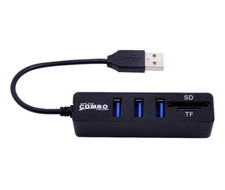 USB HUB 2.0 Câble 3 port USB 2.0 + adaptateur lecteur carte SD/TF haute qualité