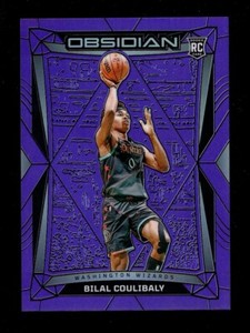 2023-24 OBSIDIAN PURPLE FLOOD ETCH #162 BILAL COULIBALY RC 16/49 WIZARDS