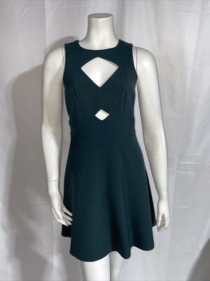 Rachel Zoe A Line Mini Dress Hunter Green Size 2 | eBay