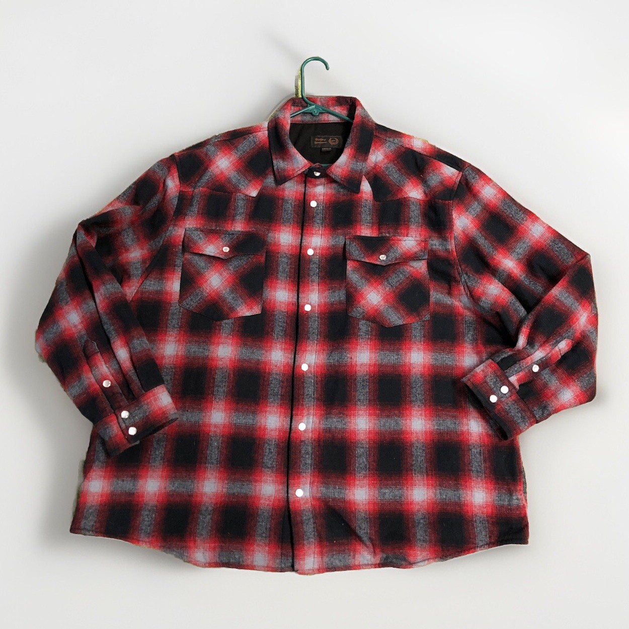 Victory Sportswear Men's Lined Flannel Shirt Jacket Red Plaid Work Coat Size 2XL
