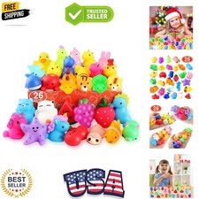 Squishies, 26 Pack Mochi Squishy Toys - Kawaii Cat Squishys Slow Rising Anima...