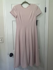 Marc New York Women’s 8 Pink Dress Fitted Business Work Zipper Closure Midi