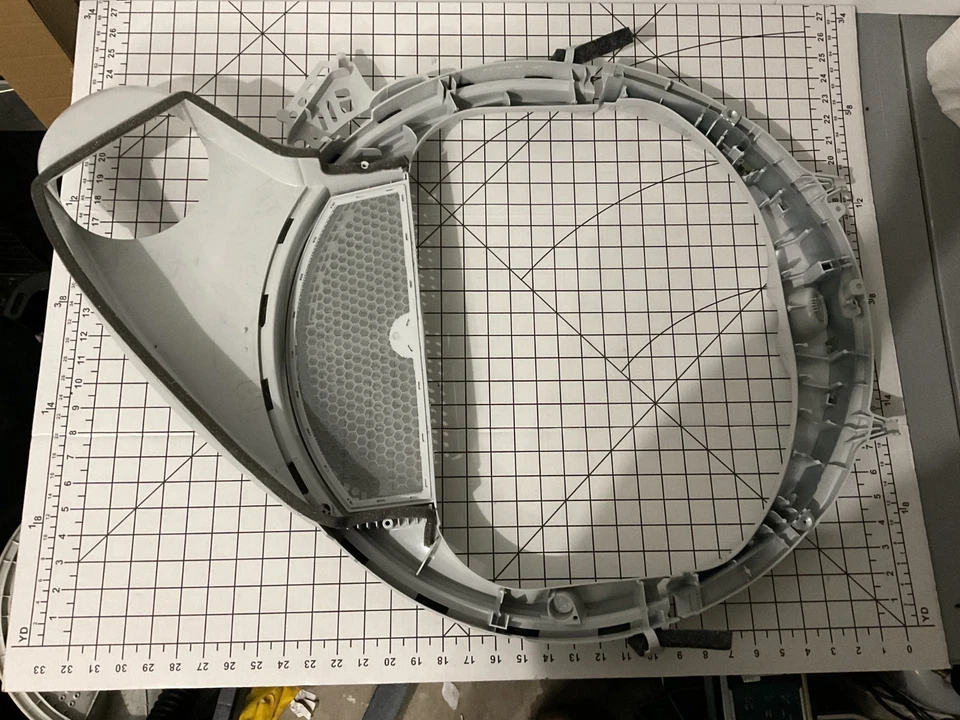 Carcasa de pantalla de pelusa para secadora GE WE03X25275 WE03X25314 WE01X24546 Foto 4 de 4