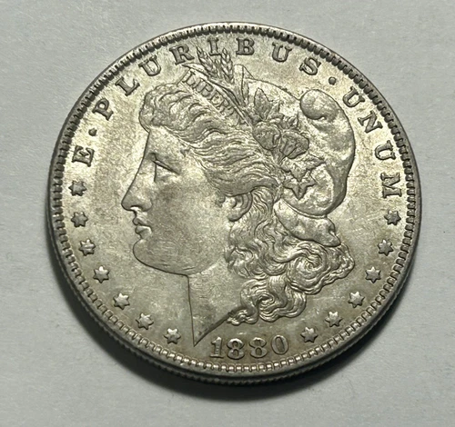 1880 O MORGAN DOLLAR AU+