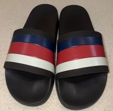 Gucci Web Men's Rubber Slide Sandal - Black Rubber, US 11