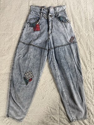 Rare Vintage ''Get Used'' By Elie Jeans High Rise Jeans 90s Patchwork Size 29