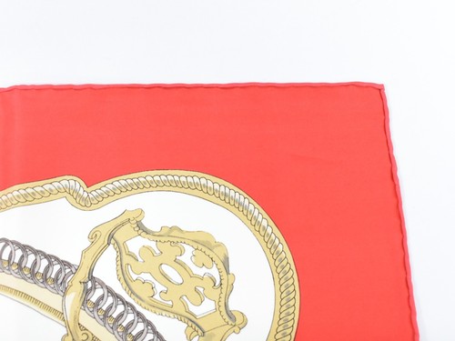 HERMES 100% Silk Carre 90 Scarf REPRISE Red - Picture 4 of 15