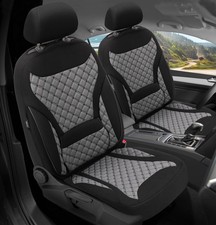Schonbezüge Sitzbezüge für Skoda Fabia 1 Bj 1999-07 in Schwarz/Grau ZM1