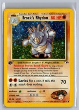 Brock's Rhydon 2/132 Holo Rare Gym Heroes Pokemon 1st Edition Holo NM/LP on eBay