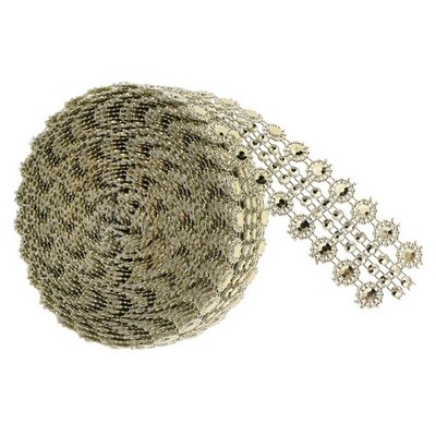 5 Yards Kristall Strassband, 27 mm, zum Aufnähen und Applizieren für