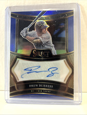 Drew Burress AUTO 46/49 RC 2025 Panini Select Baseball Blue Prizm