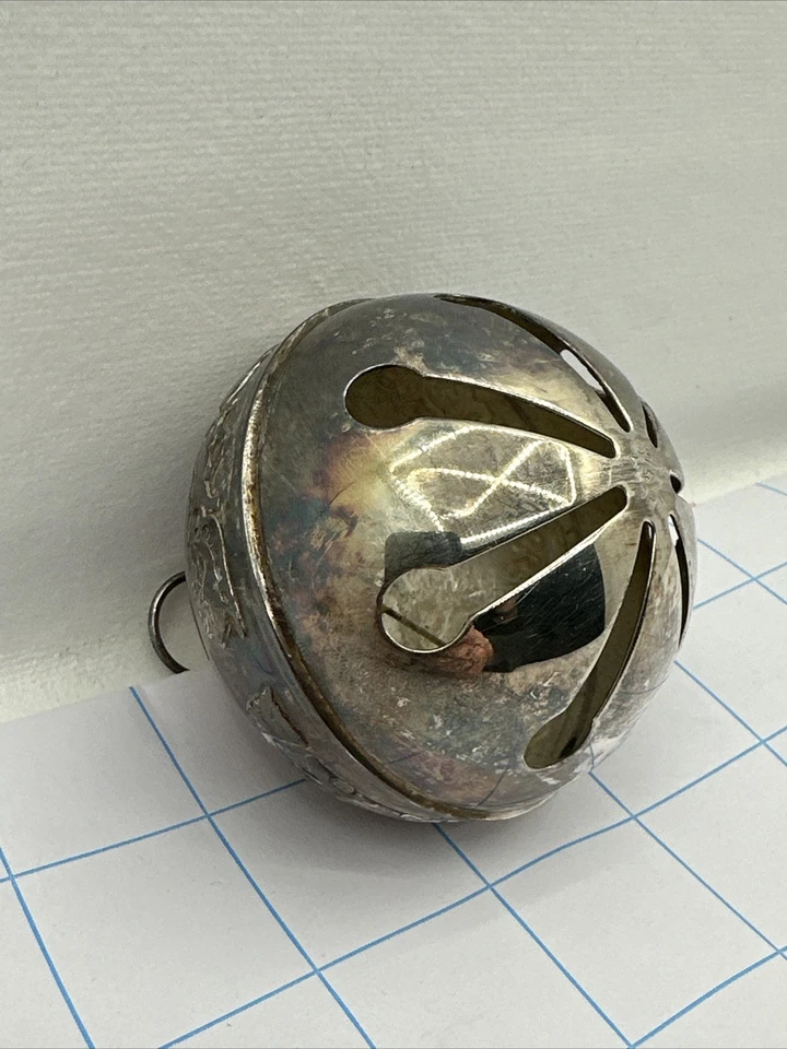Wallace Silversmiths 1985 adorno anual de campana de trineo de Navidad 150 aniversario Foto 3 de 4