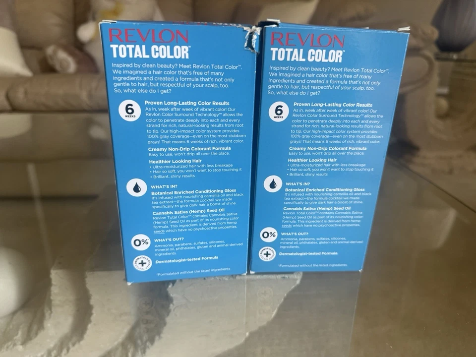 Revlon Total Color #10 Black Long Lasting Clean Vegan Nourishing Hair Dye 2 PACK - Image 2 of 4
