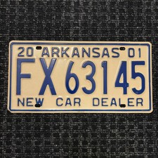 Original US Auto Kennzeichen Nummernschild USA 🇺🇸 Arkansas Dealer 