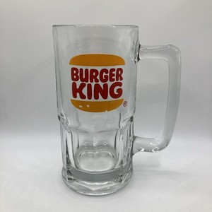 Burger King Clear Glass Large Mug 8” Height No Cracks Or Chips