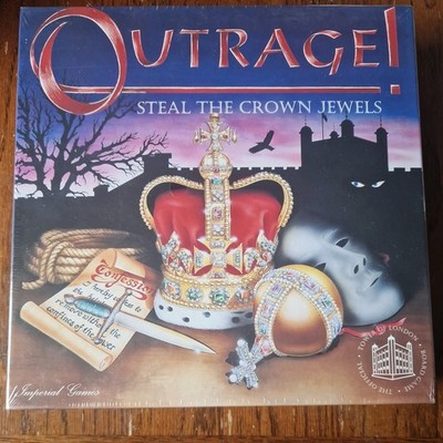 Empörung! Steal The Crown Jewels Brettspiel - Jade Spiele - 100% vollständig. Bnib