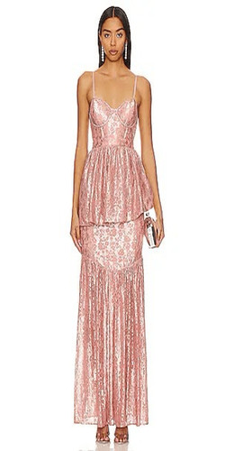 NWT For Love & Lemons x Revolve Shai Maxi Gown in Pink Size Small