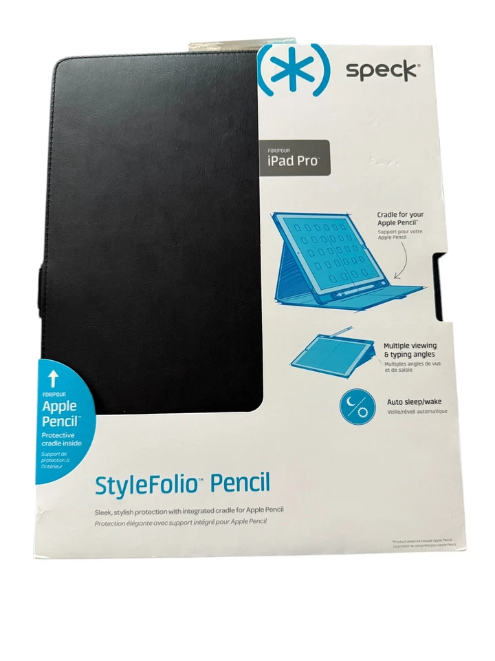 ProtectSpeck Stylefolio Pencil Apple iPad Pro 12.9 Case Black Faux Leather New - Image 3 of 3