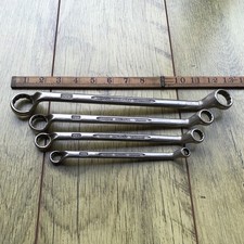 4 Vintage Heyco No 555 Ring Spanners 12 To 18 Whitworth.