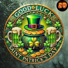 Four Leaf Clover Acrylic Suncatcher Saint Patrick's Day Irish Beer Window Decor