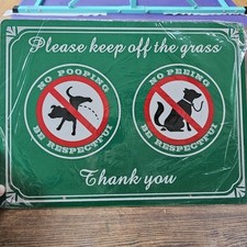 Kichwit No Dog Peeing Yard Sign Please Keep Off Grass Single Sided With Stake
