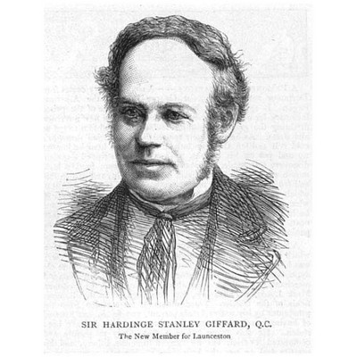 SIR HARDINGE STANLEY GIFFARD MP For Launceston - Antique Print 1877