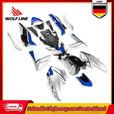 WOLFLINE Bodywork Fairing Kit For Yamaha T MAX 560 XP 2022-2023 Silver Blue ABS