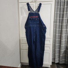 Genuine Dickies Mens 2XL Relaxed Fit Ultra Tough Durable Denim Bib Overalls