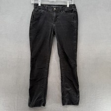 Calvin Klein Pants Womens 2 Black Corduroy Straight Leg Stretch Pockets