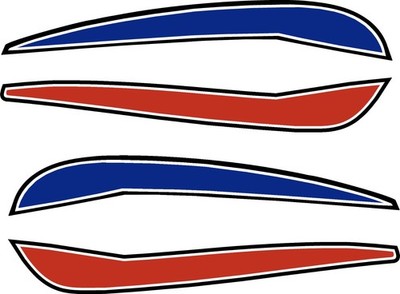 HARLEY DAVIDSON FX FXE SUPERGLIDE BOAT TAIL / REPRO TANK DECAL SET
