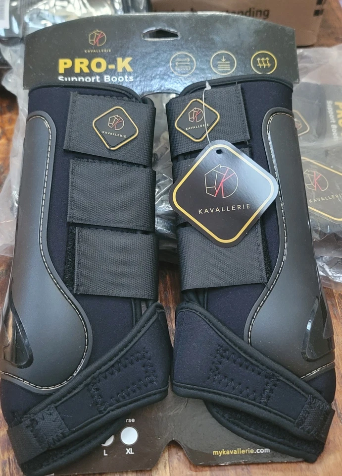 Kavallerie PRO-K Support Boots for Horses - Maximum Protection Size L. Black