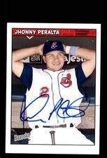 Signed Baseball Card Auto Jhonny Peralta 2006 Bazooka #82 Cleveland Indians