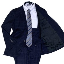 Durban Setup Check Wool 100 Navy A5