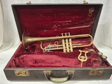 Vintage Ambassador Trumpet California F.E. Olds In Case
