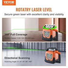 New Laser Level, 2000ft, 360 Degree Self Leveling Green Cross Line Laser, 5 Rot