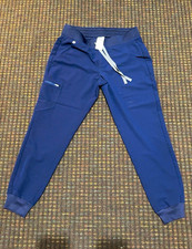 FIGS Women s Blue Jogger Scrub Pants Drawstring Pockets M