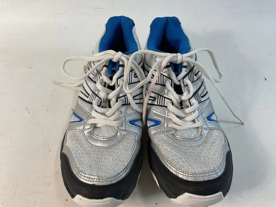 Tênis de corrida masculino Slazenger branco azul tênis esportivo Reino Unido 6 UE 39 - Imagem 3 de 4