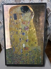 The Kiss Metallic Gustav Klimt 1000 pc 26.5" X 17.4" Piatnik Austria Puzzle