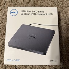 Dell DW316 External USB Slim DVD /- RW Drive -New