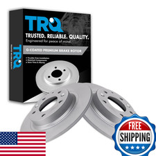 Trq Rear Brake Rotor Set Coated Compatible 06-12 Ford Fusion 06 Lincoln Zephyr