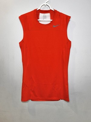 NWOT Nike Pro Hyper Cool Compression Men s Shirt Training Top Orange Size Xl