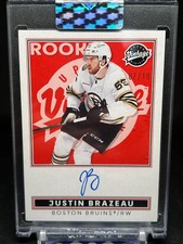 2024-25 Upper Deck Taglio Trasparente Justin Brazeau Vintage Rookie Auto /10