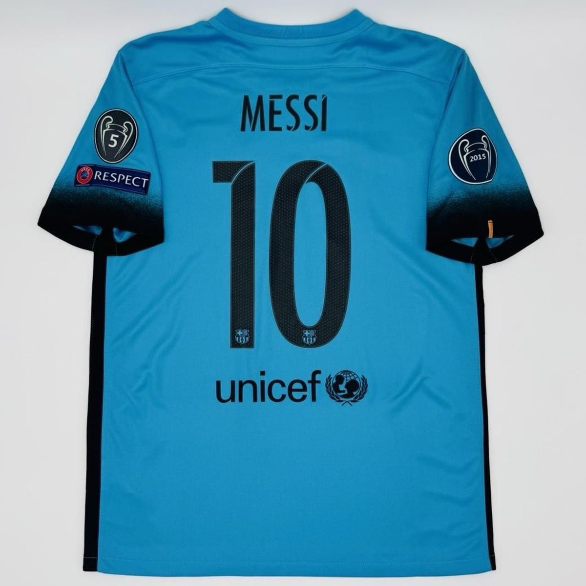 FC Barcelona Messi 2015 16 third Champions League jersey Size M | eBay