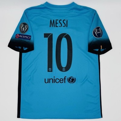 FC Barcelona Messi 2015 16 third Champions League jersey Size M | eBay