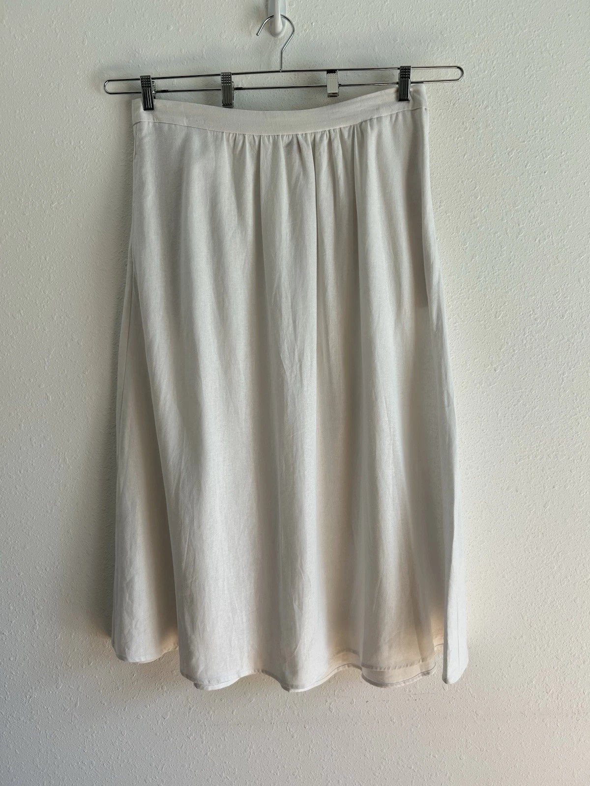 Vince Camuto Linen Blend Skirt Women's Plus Size 14W White Resortwear Cruise