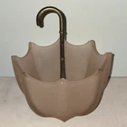 Vintage Fenton Pink Umbrella Frosted Glass Candy/Trinket Ring Dish Satin 1950s