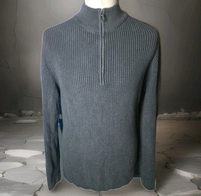   JOOP! Herren Troyer   Größe L   100% Baumwolle   Grau   Half Zip  